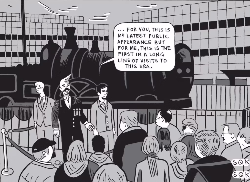 บทวิจารณ์เรื่อง There's No Time Like the Present โดย Paul B Rainey – การ์ตูนตลกที่คาดเดาไม่ได้และดุเดือด
